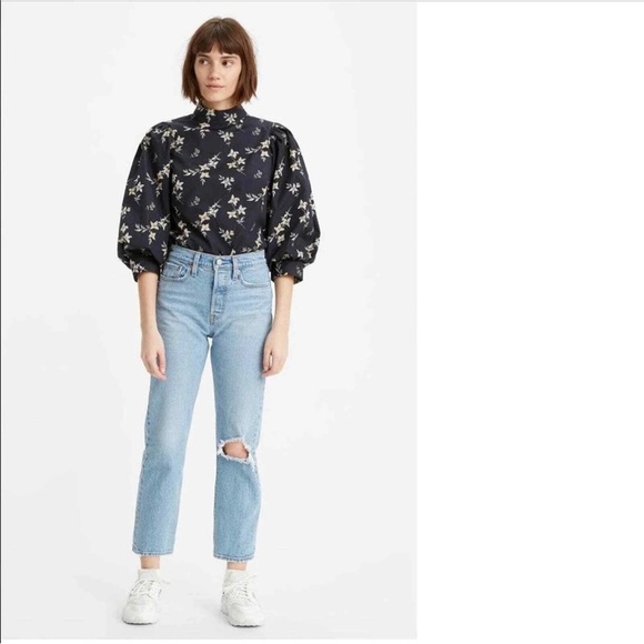 Levi's Light Blue Straight Leg Jeans - Picture 1 of 8